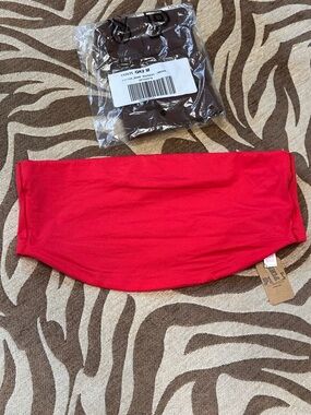 PINK Victoria's Secret Red & Brown 2-pack Bandeau Tops